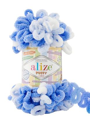 Пряжа петлями alize puffy  6371