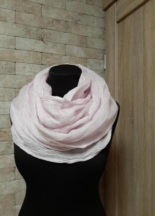 Льняний шарф хомут