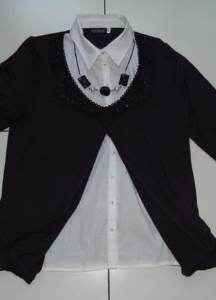 Шикарный дуэт джемпер+рубашка +бусы - sixth sense - l - германия!!!