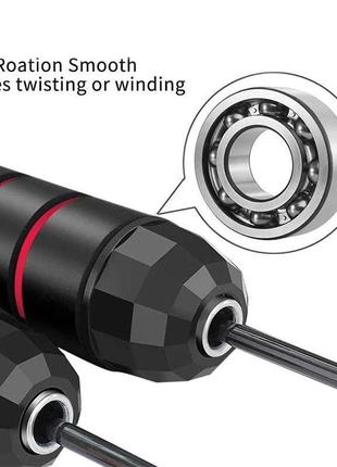 Скакалка скоростная регулируемая на подшипниках + чехол yd300-2. скакалка для...