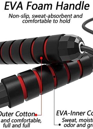 Скакалка скоростная регулируемая на подшипниках + чехол yd300-2. скакалка для...