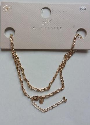 Ланцюжок позолота m&s фантазійне плетення цепочка