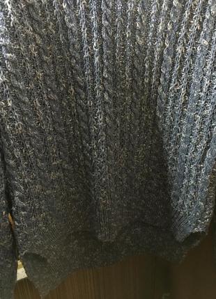 Блакитний светр з люрекс ниткою3 фото