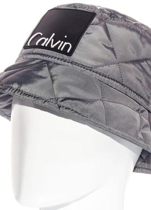 Панама універсальна брендовий утеплена флісовою підкладкою calvin klein pks20955 темно-сірий