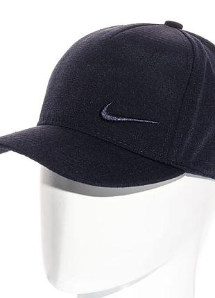 Мужская зимняя кепка с ушами теплая бейсболка с регулировкой nike bzr21671 темно-синий