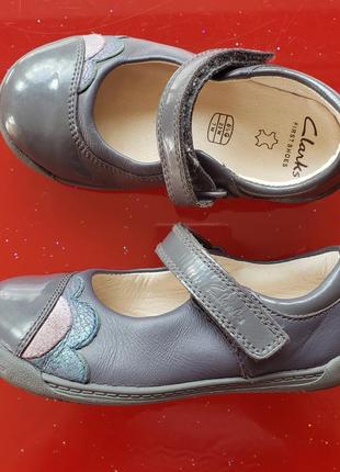 Сlarks first shoes первая обувь кларкс туфли для девочки 23р 15см стелька2 фото
