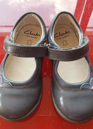 Сlarks first shoes первая обувь кларкс туфли для девочки 23р 15см стелька6 фото