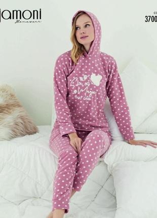 Pijamoni
флисовый костюм с капюшоном
кофта и штаны
турция