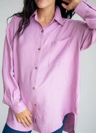 Сорочка блуза для вагітних та годуючих мам лавандова на гудзиках (сорочка для вагітних лавандова)7 фото
