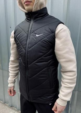 Мужская тёплая жилетка безрукавка nike