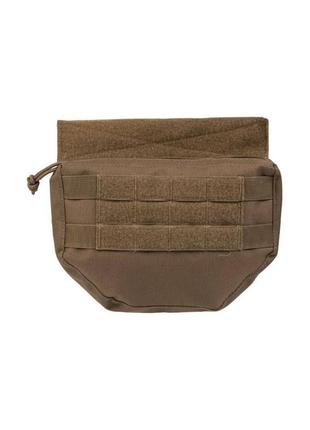 Подсумок с креплением к плитоноски mil-tec molle всу (зсу) германия 13486319 8116 койот 23х4,5х16 см