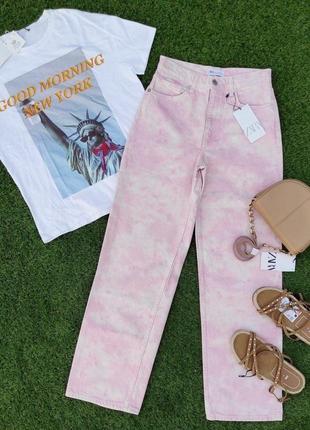 Zara джинсы тай-дай

розовые2 фото
