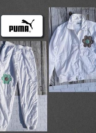 Puma macht's mit qualitat вінтажний костюм спортивний білий м