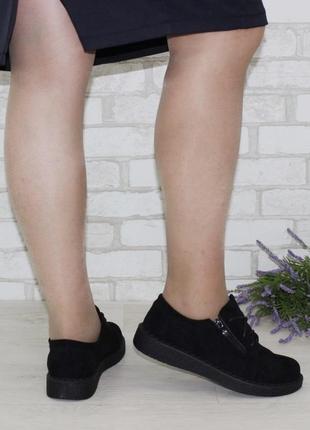 🔴 туфли женские замшевые на шнурках4 фото