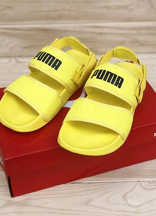 🔥босоніжки жіночі чоловічі puma x hyuna leadcat ylm lite sandal yellow