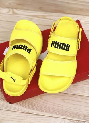 🔥босоножки женские мужские puma x hyuna leadcat ylm lite sandal yellow3 фото