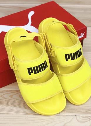 🔥босоножки женские мужские puma x hyuna leadcat ylm lite sandal yellow7 фото