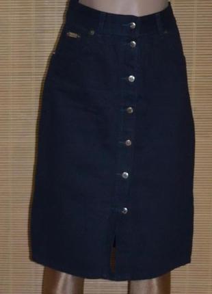 Трендова джинсова спідниця міді polyanta jeans6 фото
