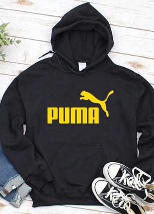 Жіночій осінній худі puma пума чорний женский осенний худи пума чорный4 фото