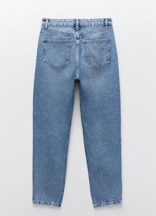 Zara джинсы mom с разрезами3 фото
