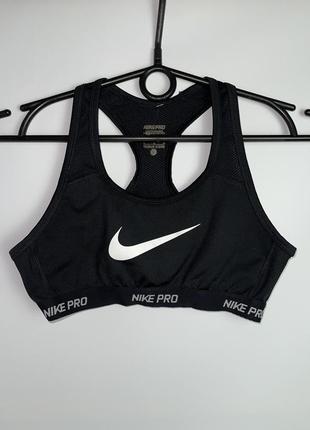 Спортивний топ nike pro чорний найк про оригінал свуш для залу бігу тренувань2 фото