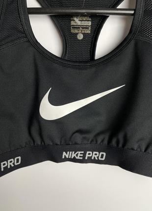 Спортивний топ nike pro чорний найк про оригінал свуш для залу бігу тренувань6 фото