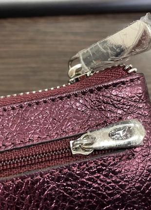 Жіночий гаманець клатч бордового кольору7 фото