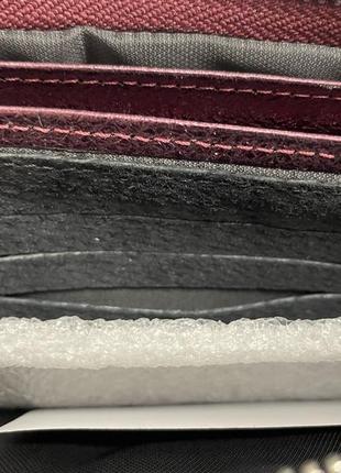Жіночий гаманець клатч бордового кольору5 фото