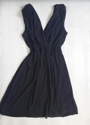 Эффектное вечернее черное платье на подкладе! маленькое черное платье!♥
