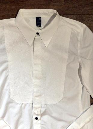 Женская белая блузка рубашка g-star raw (р.s)оригинал3 фото