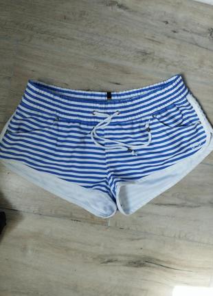 Женские короткие шорты в полоску пляжные шортики1 фото