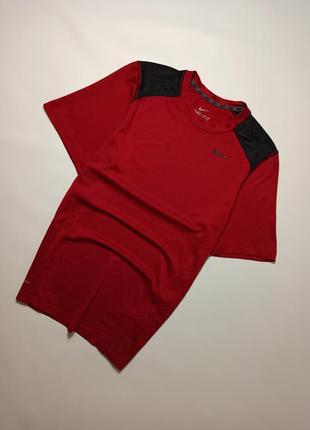 Футболка мужская красно - черная nike dri - fit размер - м