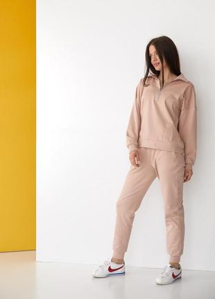 Костюм бежевый в стилі zara /костюм спортивний бежевий
