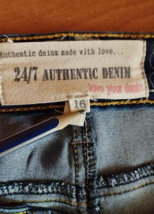 Класні джинсові бриджі 24/7 authentic denim шорти довгі батал4 фото