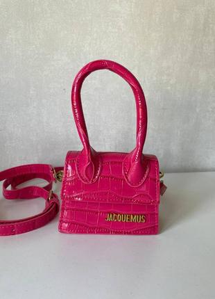 Міні сумка jacquemus жакмюс фуксія