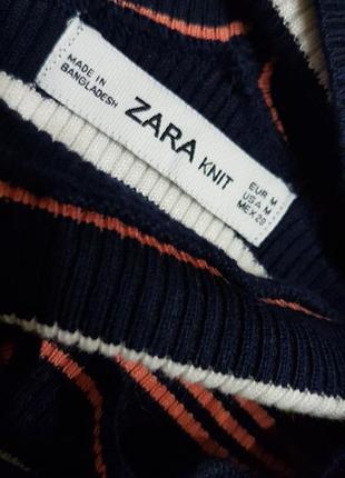 Вязаный топ  в полоску  zara3 фото