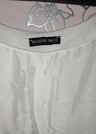 Свободная шелковая блуза градиент selected touch 52 р.3 фото