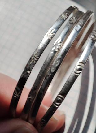Жорсткі браслети, срібло