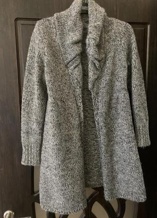 Шикарный, кардиган, светло серого цвета 👌