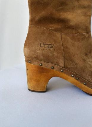 Ugg rosabella 1956 замшевые сапоги на каблуке высокие коричневые 27см5 фото