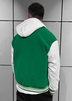 Бомбер куртка ветровка мужская кашемировый зеленая / курточка вітровка чоловіча кашемір зелена2 фото
