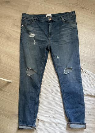 Джинси блакитні завужені asos design