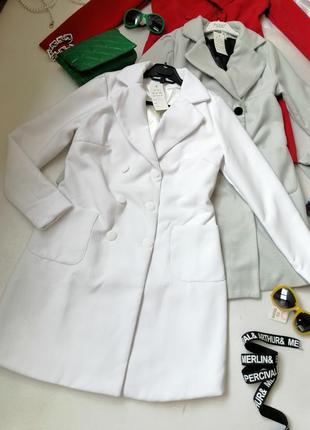 Демісезонне ніжне гарне пальто в наявності 3 кольори білі-червоний білий білосніжний і сірий ніжн