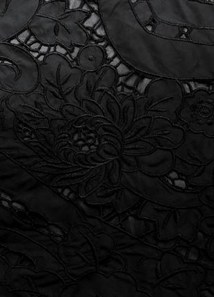 Трендовая стильная черная юбка-солнце azelhazel шикарной прошвой3 фото