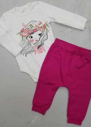 Комплект бодік та штани для дівчинки
