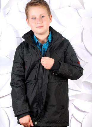 Якісна демісезонна куртка-парка для хлопчика від grace (угорщина)3 фото