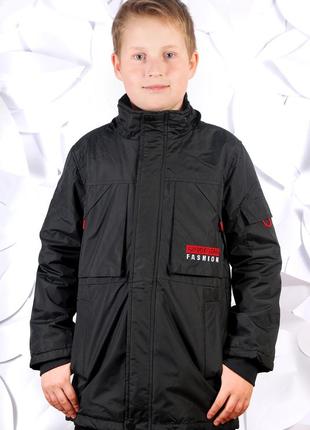 Якісна демісезонна куртка-парка для хлопчика від grace (угорщина)1 фото