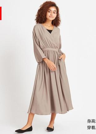 Uniqlo япония платье макси на запах