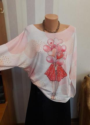 Легкий светр светрик блуза футболка великий розм