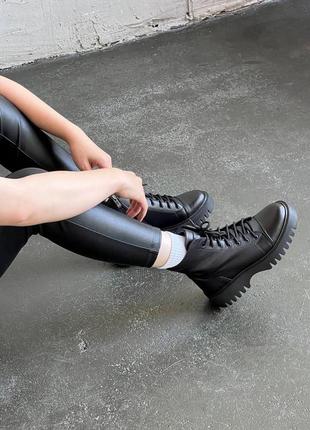 Якісні шкіряні черевики з натуральної шкіри ботинки кожаные на шнуровке берци5 фото